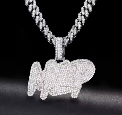 Custom Silver Letter Name Pendant