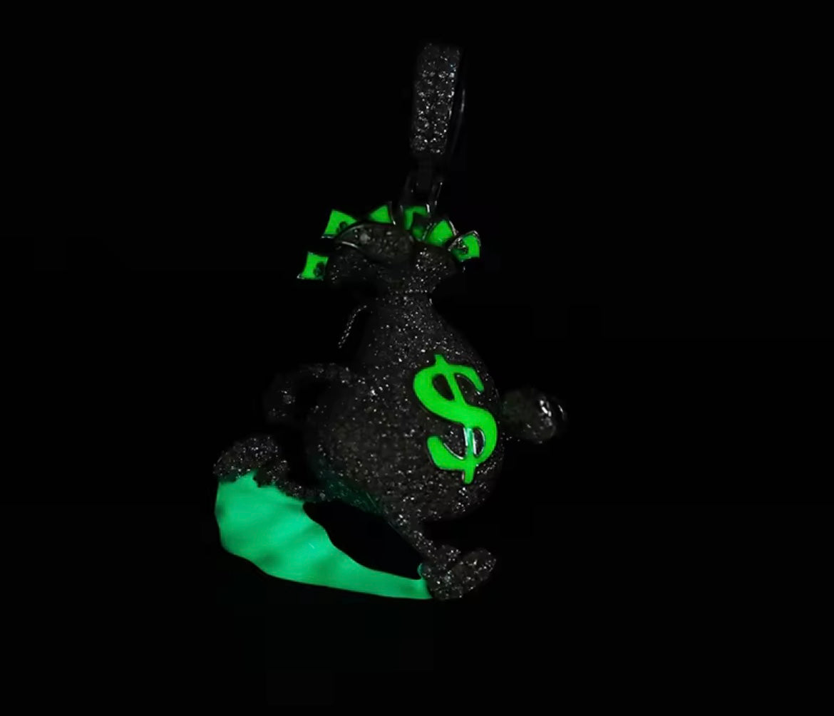 Glowing Escape Dollar Money Bag Pendant