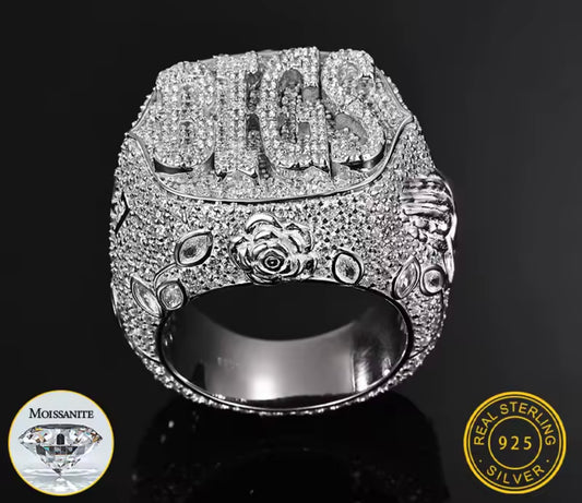 Custom Iced Out Letter Ring