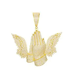Wing Praying Hands Pendant