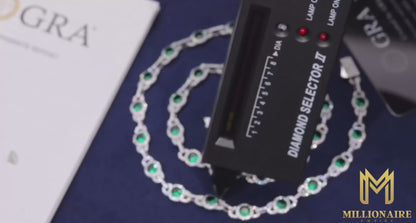 7MM Link Green Round CZ Chain/Bracelet