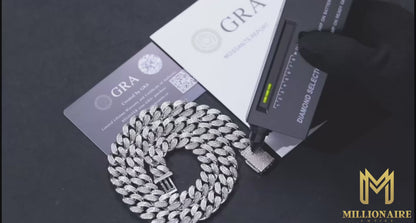 12MM Silver Miami Cuban Link Chain/Bracelet