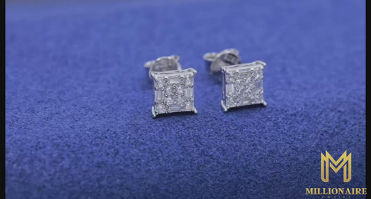 Baguettes Cut Stud Earrings